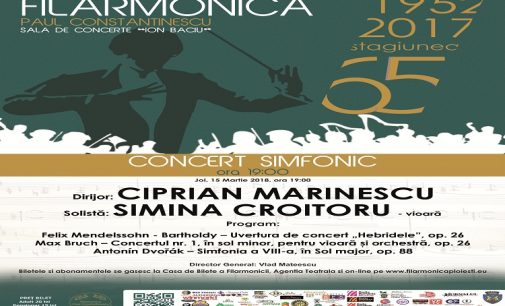 Concert simfonic de primăvară, sub bagheta dirijorului Ciprian Marinescu